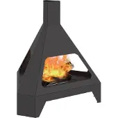 vidaXL Feuerstelle Schwarz 50 x 43 x 52 cm Wetterfeststahl