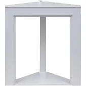 Generic Rebecca Mobili Künstlicher Eckkaminrahmen 100x90x45 cm aus MDF, weiß
