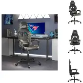vidaXL Gaming-Stuhl Schwarz und Tarnfarben Kunstleder - Gaming-Sessel