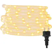 vidaXL Lichtseil mit 2400 LEDs Warmes Weiß 100 m PVC