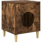 Syfax Katzenhaus Geräucherte Eiche 42,5 x 40 x 53 cm Holzwerkstoff