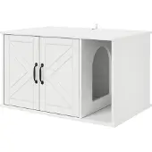 Syfax Katzenhaus Glänzend Weiß 85 x 55 x 50 cm Holzwerkstoff
