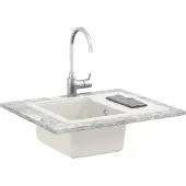 vidaXL Waschbecken Weiß 560 x 460 mm 80% Quarz und 20% Harz