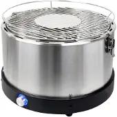 Syntrox Germany Syntrox Raucharmer Holzkohlegrill aus Edelstahl rund, H 245 mm