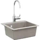 vidaXL Waschbecken Grau 470 x 440 mm Granit