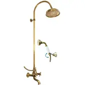 RAV copy of MORAVA Wand-Badewannenarmatur in Chrom mit Handbrause SLEZAK