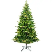 BURI Künstlicher LED Weihnachtsbaum 180cm Christbaum Tannenbaum Weihnachtstanne