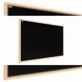 Allboards Magnetische Kreidetafel 80x50 cm, Naturholzrahmen