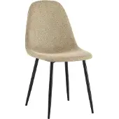 CLP Esszimmerstuhl Napier gepolstert mit Rückenlehne taupe Material Stoff