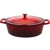 ELO Stahlwaren ELO Kirschrot Bräter Gusseisen oval robust Induktion rot 33cm