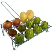 Gourmet Kitchen Edm Grillgemüse Für Den Grill 12 Schlitze Silber Silber One Size