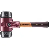 HALDER SIMPLEX Schonhammer Ø 60 mm Gummi schwarz kurzer Stiel mit Tempergussgehäuse