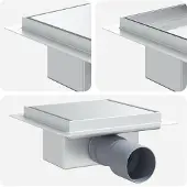 Syfax 2 in 1 Duschabfluss Silber 15 x 15 cm Edelstahl 304
