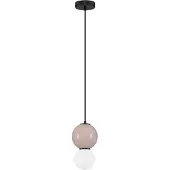 Nova Luce LED Pendelleuchte Noesis 4W warmweiss 3000K Mokka Schwarz Opal Glas Metall Ø15cm 9009200