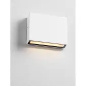 Nova Luce LED Außen-Wandleuchte Tick 4W warmweiss 3000K IP54 salzwasserfest Weiß Aluminium 11,5x9cm 9030816