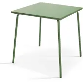 Oviala Quadratischer Gartentisch aus Metall Grüner Kaktus - Palavas