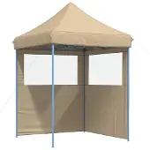 vidaXL Partyzelt 200 x 200 x 306 cm Beige Oxford-Stoff