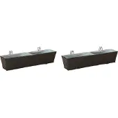 Syfax Balkon 2 pcs 80 x 17 x 17 cm Metall