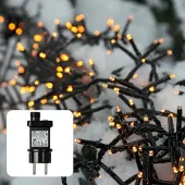 Hellum LED Lichterkette Cluster Deko Beleuchtung 370 LED warmweiß Außen Outdoor Garten