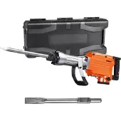 Vevor Hochleistungs-Betonbrecher Abbruchhammer 2200 W, 1-1/8 Zoll / 28,6 mm Elektroabbruchhammer, Bohrhammer Betonhammer Stemmhammer 1400 BPM, inkl. Spitzmeißel, Flachmeißel, für Schiefer, Beton usw.