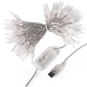 Hellum 50-tlg. LED-Lichterk. m. USB-Anschluss u. Schalter, Kabel transp.