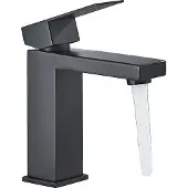 OEM Waschbeckenarmatur, deckenmontiert, langlebiger Edelstahl, Schwarz Kurz