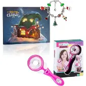 Mormark 2er Pack Weihnachts-Adventskalender Armbänder Set + Zauber Flechtmaschine - ADVENTBRAID