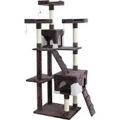 AGA Kratzbaum für Katzen 170 cm Braun-Weiß