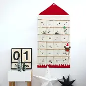 Sonstiges Weihnachts-Adventskalender, 24 Taschen Stoff Weihnachtskalender zum Aufhängen Weihnachtlichen Ornamente,
