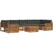vidaXL Outdoor-Sofagarnitur 8 Stk. Natur und Anthrazit