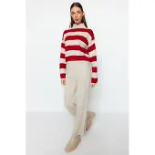 Trendyol 2tlg. Outfit in Beige/ Rot - M