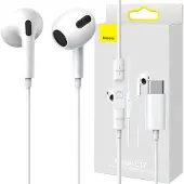 Baseus C17, Kabelgebunden, Anrufe/Musik, 20 - 20000 Hz, Kopfhörer, Weiß