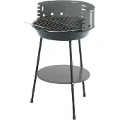 Floraland Runder Holzkohlegrill mit verstellbarer Ablage