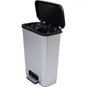 Keter Curver Pedal-Abfalleimer 50L /Iml Metallic