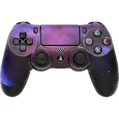 Software pyramide Galaxy Violet für PS4 Controller-Skin - Stylisches Skin für deinen DualShock 4 Controller, einfach anzubringen und rückstandsfrei entfernbar