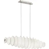 Eglo Hängelampe Tonnara, Pendelleuchte Esstisch, Stahl in nickel-matt, Cocoon in weiss E27 Fassung
