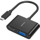 Hama Video-Adapter 2in1, USB-C-Stecker - VGA HDMI-Buchse