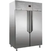 GastroHero Kühlschrank KS-GREENLINE1400 | GN 2/1 | 1400 Liter | Gewerbekühlschrank Edelstahl | -2°C bis +8°C | Gastronomie | Energieeffizienzklasse A