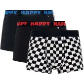 Happy socks Boxershort 3er-Pack Black Mix Short Boxers Herren Black-L