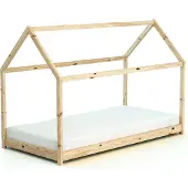 WEBABY AT4 - Baybett Hausbett Holz Cabana 90 x 190 aus Holz | Ab 6 Jahren