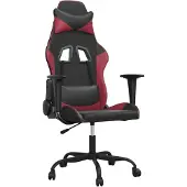 Syfax Gaming-Stuhl Schwarz und Weinrot Kunstleder