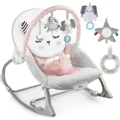 B2X Babywippe mit Vibrationsfunktion, Rosa - Multifunktional, Sicher