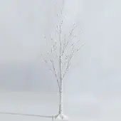 Northix 120 cm hoher LED-Birkenbaum mit 48 warmweißen Lichtern