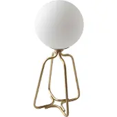 ANGEL CERDA SL Angel Cerdá Tischlampe goldener Stahl und weißes Glas 8049
