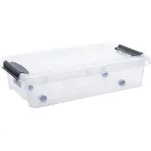 PLAST TEAM Vertriebs GmbH plast team Aufbewahrungsbox PROBOX Bettroller 31 Liter transparent