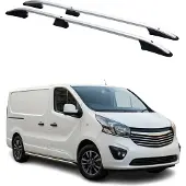 Omtec Dachreling Dachgepäckträger für Opel Vivaro 2014-2024 Kurzer Alu Silber 2x