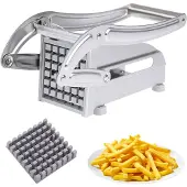 HARAHU Pommes Frites Schneider Silber – Schnelle Zubereitung für perfekte Pommes KP39154