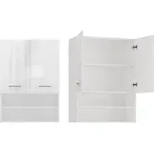 Top E Shop Topeshop POLA MINI DK BPO, Weiß, Wand-montiert, 4 Regale, 2 Tür(en), Partikelbord, Glänzend