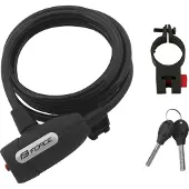Force Schloss F LUX Spirale mit Halter 180cm/8mm. schwarz