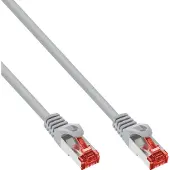 InLine Patchkabel, S/FTP (PiMf), Cat.6, halogenfrei, Kupfer, grau, 20m, 20 m, Cat6, S/FTP (S-STP), RJ-45, RJ-45, Grau